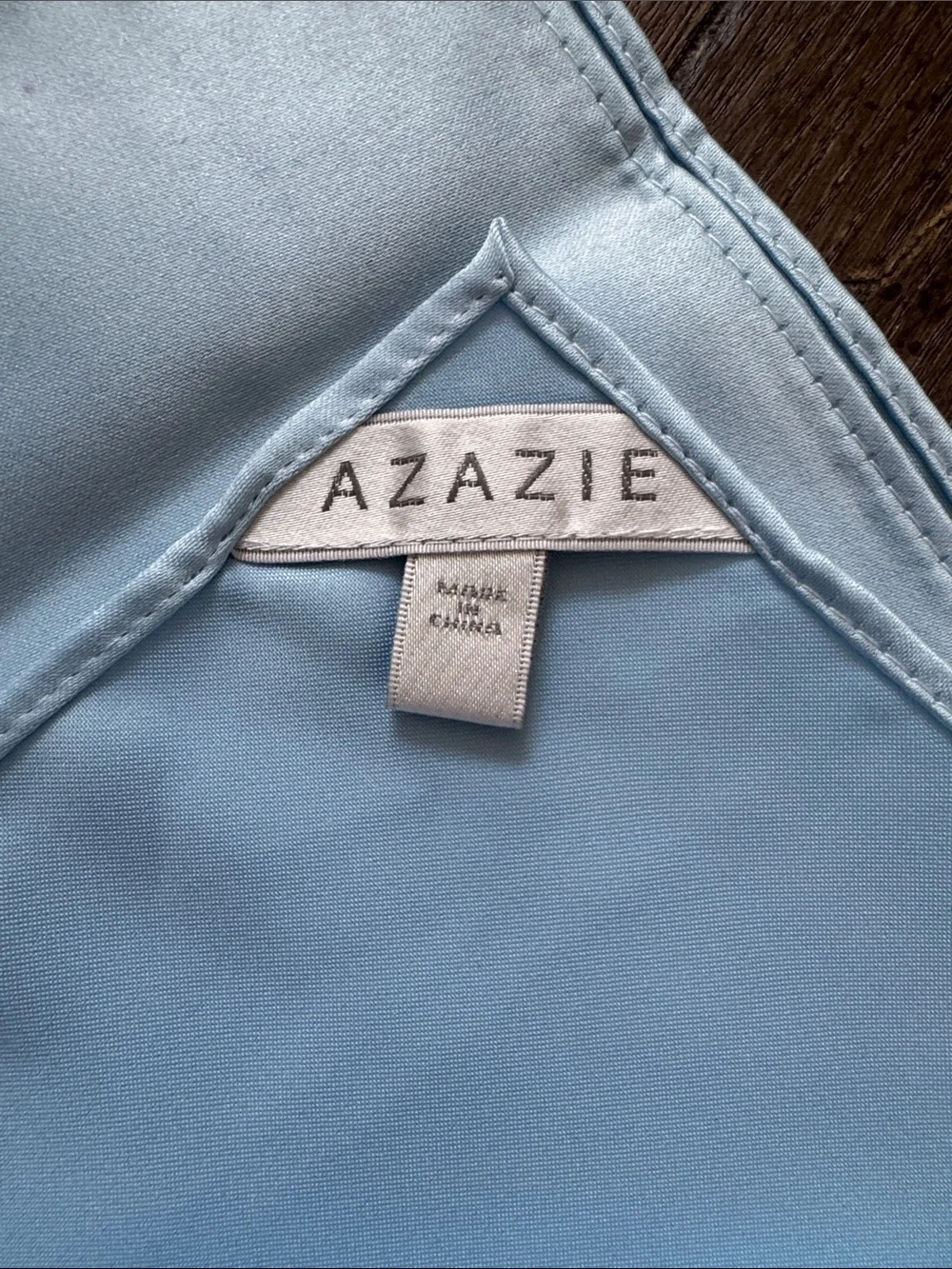 Azazie Sky Blue Satin Bow Tie & Pocket Square Set